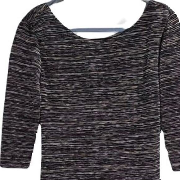 Lily Rose Dress Womens Size XL Gray Blue Sheath Pencil Shimmer Stretch Pullover - Picture 6 of 8